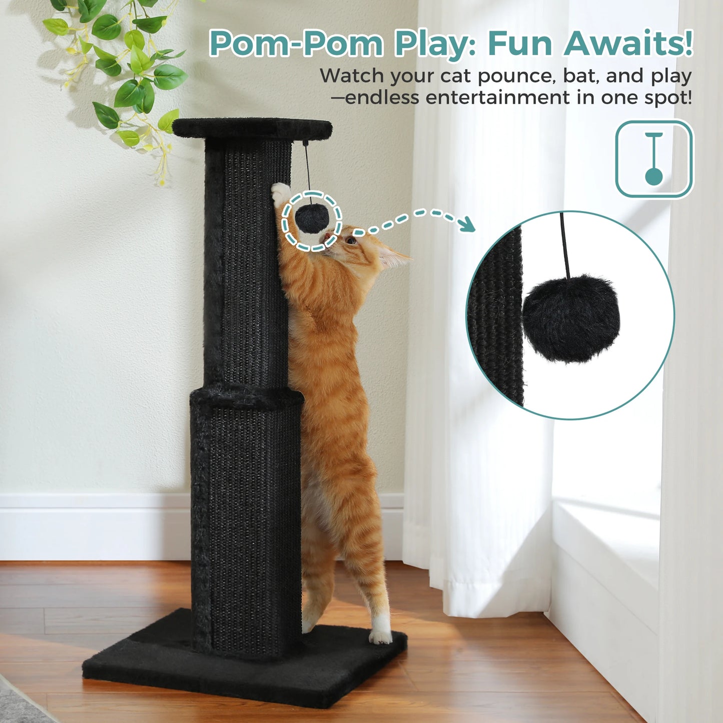 Pawzen™ Tall Sisal Scratch Post