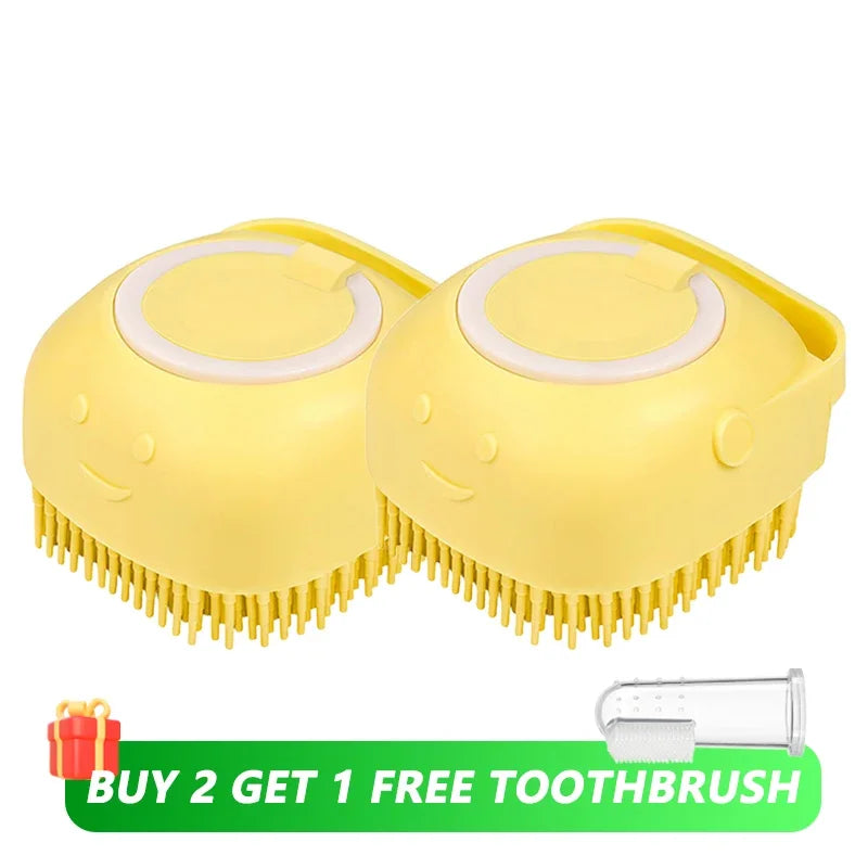 Pawzen™ Dog Bath Brush with Shampoo Dispenser