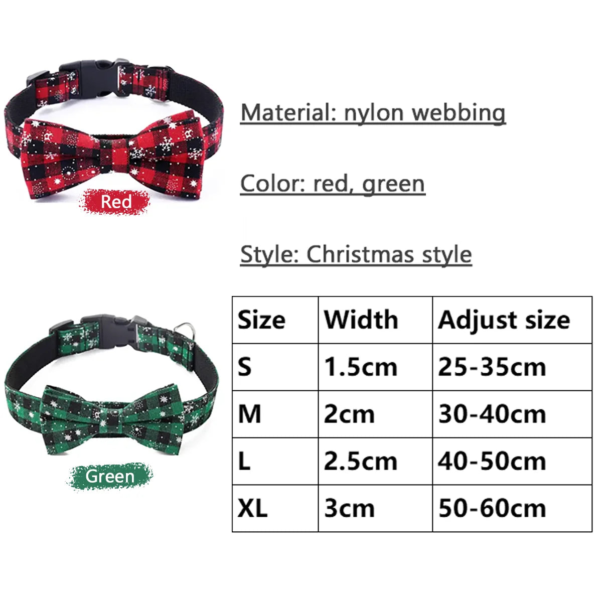 Pawzen™ Christmas Pet Collar with Bow Tie