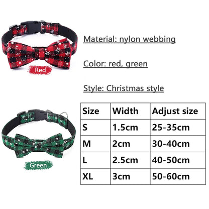 Pawzen™ Christmas Pet Collar with Bow Tie