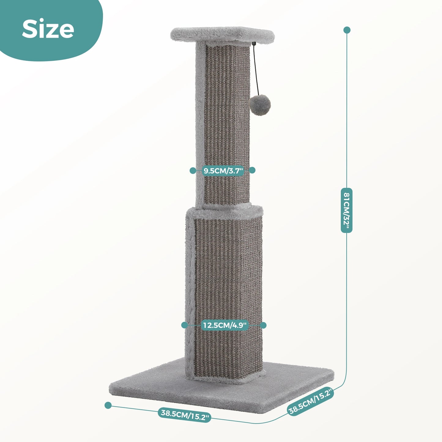 Pawzen™ Tall Sisal Scratch Post
