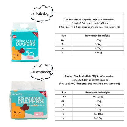 Pawzen™ Female Dog Diaper (Leakproof & Absorbent)