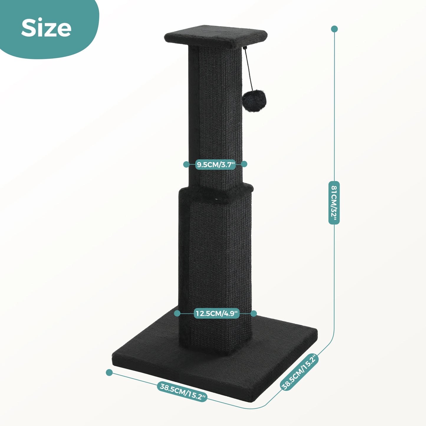 Pawzen™ Tall Sisal Scratch Post