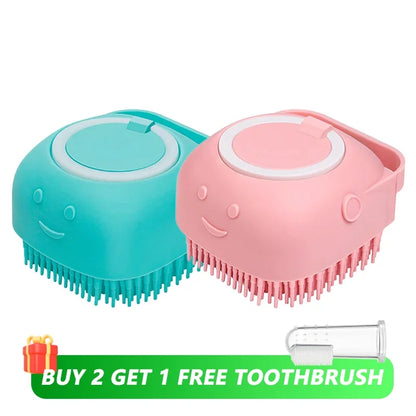 Pawzen™ Dog Bath Brush with Shampoo Dispenser
