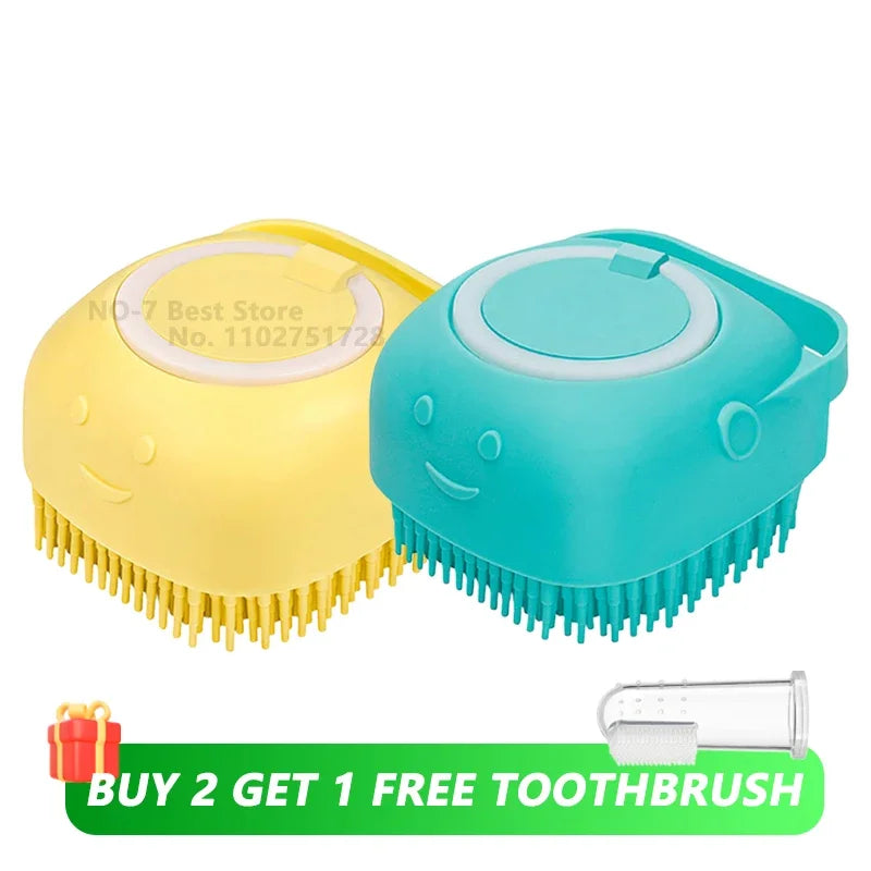Pawzen™ Dog Bath Brush with Shampoo Dispenser