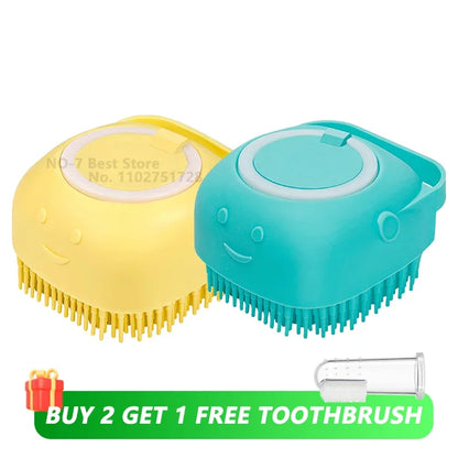 Pawzen™ Dog Bath Brush with Shampoo Dispenser