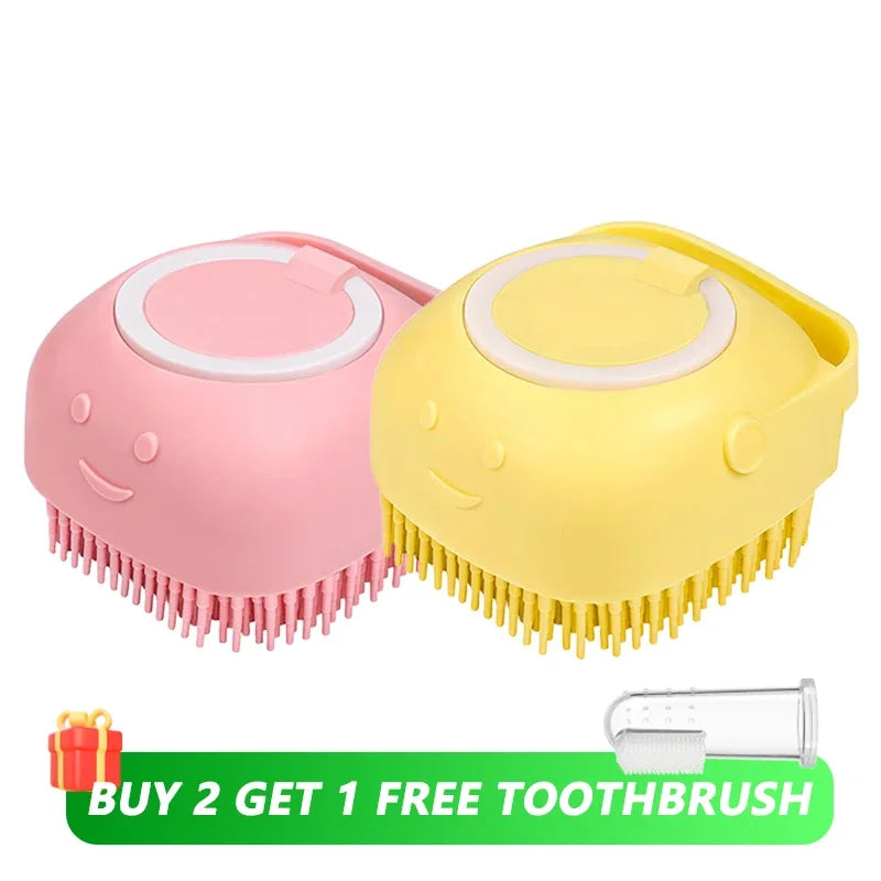 Pawzen™ Dog Bath Brush with Shampoo Dispenser