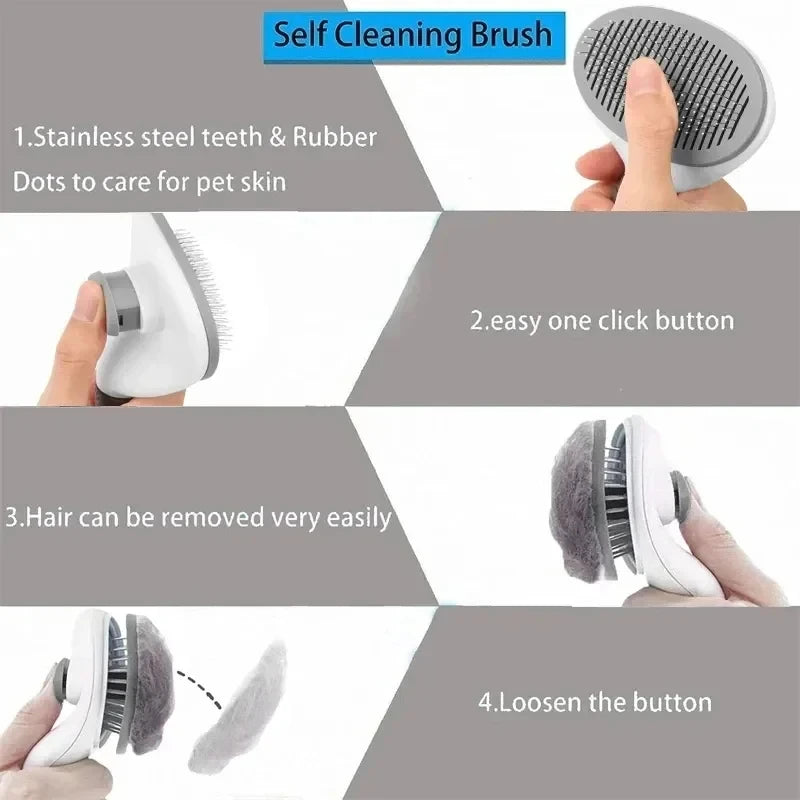 Pawzen™ Self-Cleaning Pet Grooming Brush