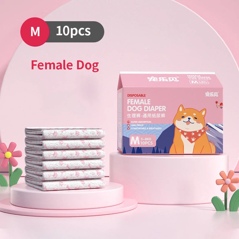 Pawzen™ Female Dog Diaper (Leakproof & Absorbent)