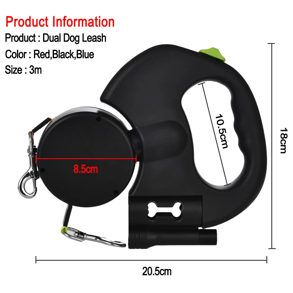 Pawzen™ DuoGlow Retractable Leash