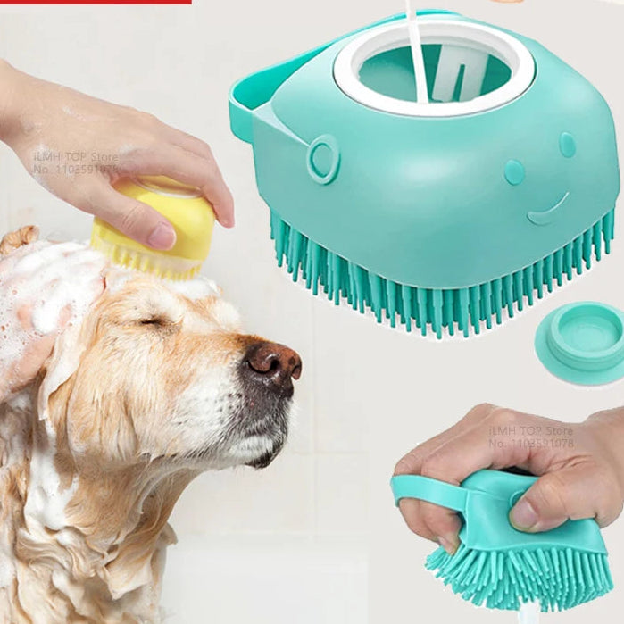 Pawzen™ Dog Bath Brush with Shampoo Dispenser