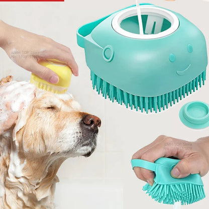 Pawzen™ Dog Bath Brush with Shampoo Dispenser