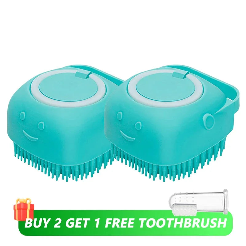 Pawzen™ Dog Bath Brush with Shampoo Dispenser