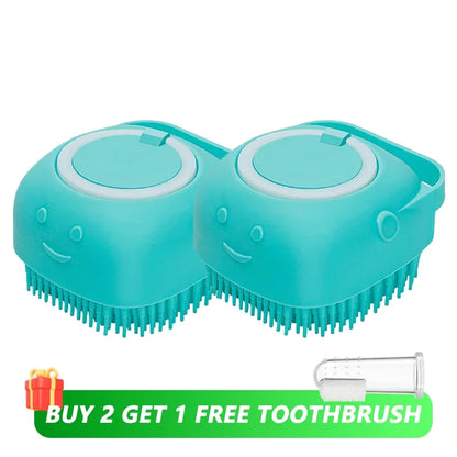 Pawzen™ Dog Bath Brush with Shampoo Dispenser