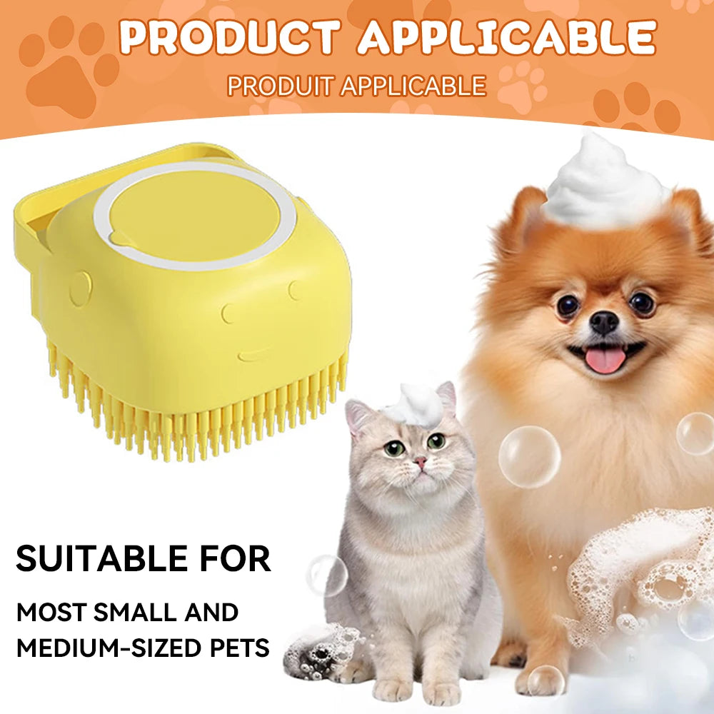 Pawzen™ Dog Bath Brush with Shampoo Dispenser