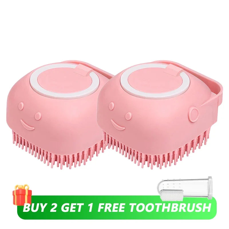 Pawzen™ Dog Bath Brush with Shampoo Dispenser