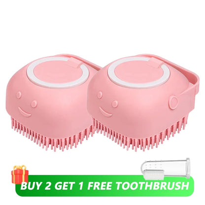 Pawzen™ Dog Bath Brush with Shampoo Dispenser